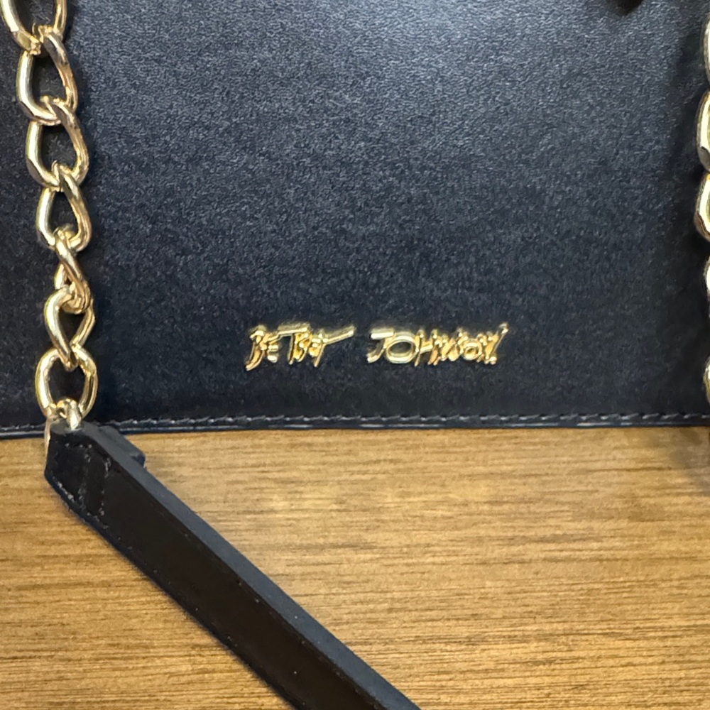 Betsey Johnson Black Crossbody Bag with Red Cherries & Heart Charms - Picture 10 of 17